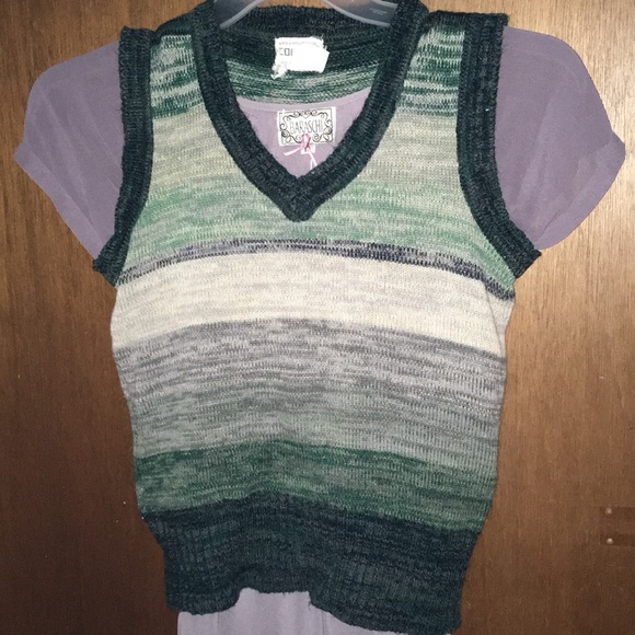 Vintage Jackets & Blazers - Vtg Green sweater vest